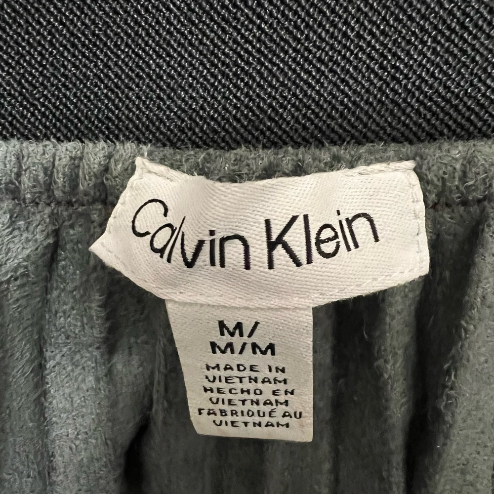 CALVIN KLEIN Womens Faux Dark Maroon Solid Leather Midi Pleated Skirt Size M - Picture 5 of 9